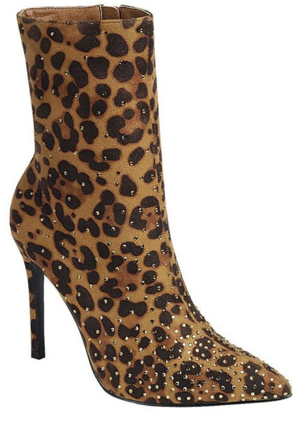 CHEETAH STONED STILLETTO